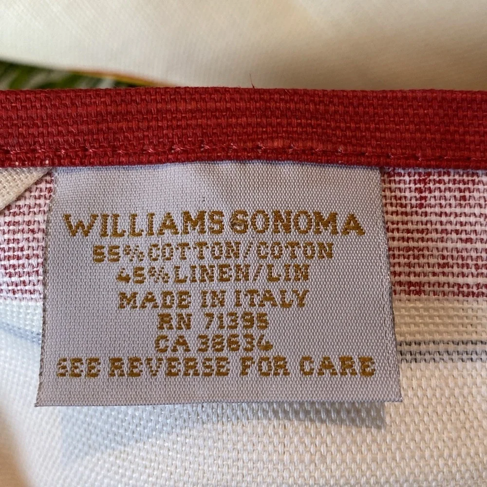 Williams Sonoma Made in Italy Cotton Linen Blend Pumpkin Kitchen Drying Towel